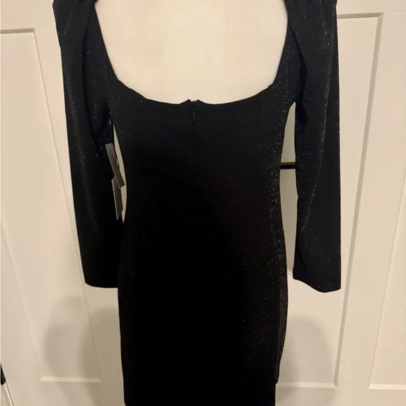 NWT, Elegant Black Long Sleeve Dress with sparkle!! - Picture 4 of 4